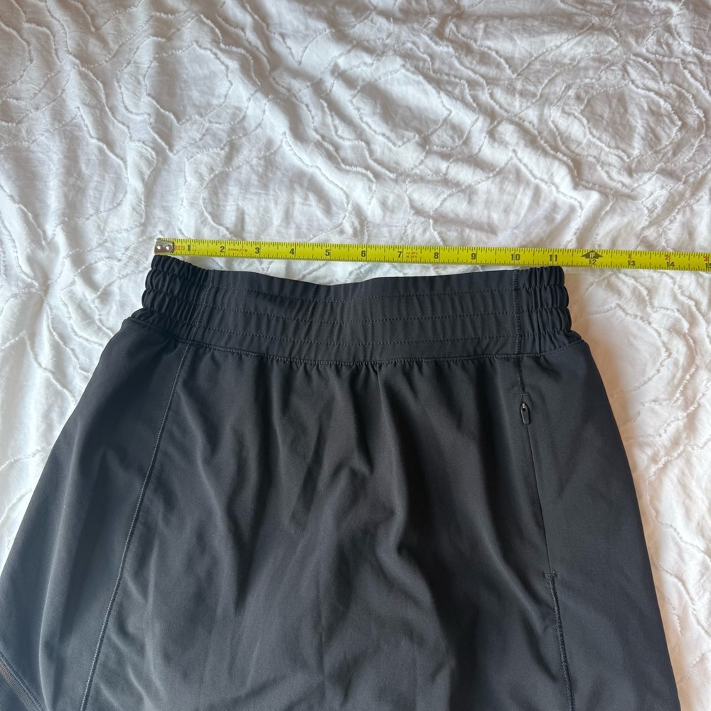Lululemon Black Hotty Hot Skort Skirt Waist Band Mesh Detail - Picture 2 of 9